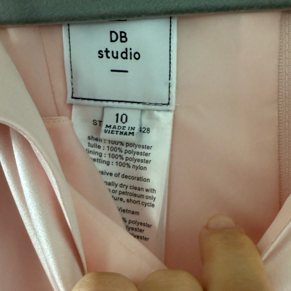 Satin Formal off the shoulder dress for girls, Light Pink Color - Picture 6 of 8